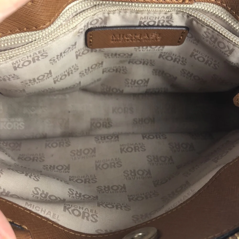 Michael Kors Chic Classy Studded Satchel Crossbody Bag Minimalist